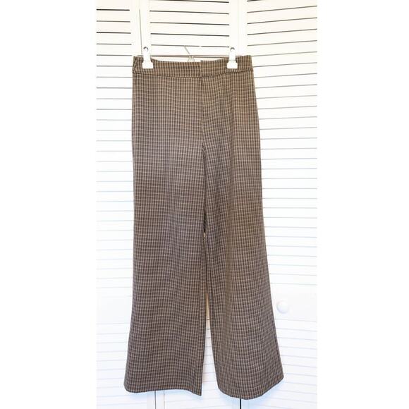 Reformation Franklin Ladies Brown Check Pants Size 6/P - Picture 3 of 9